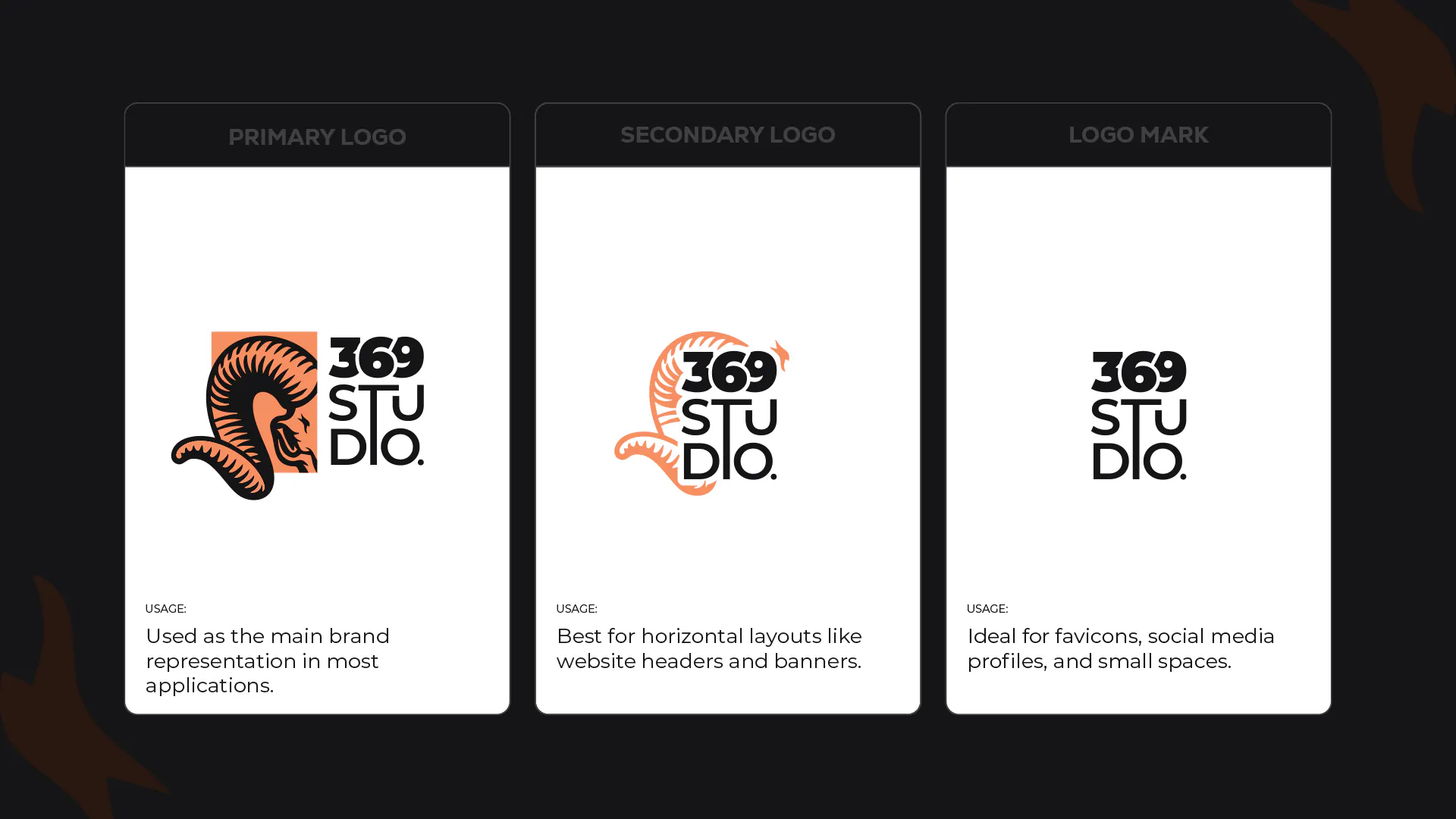 Sistemul de logo 369 Studio