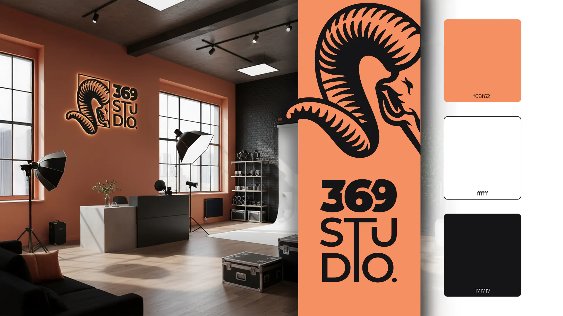 Identitate vizuală aplicată într-un studio creativ
