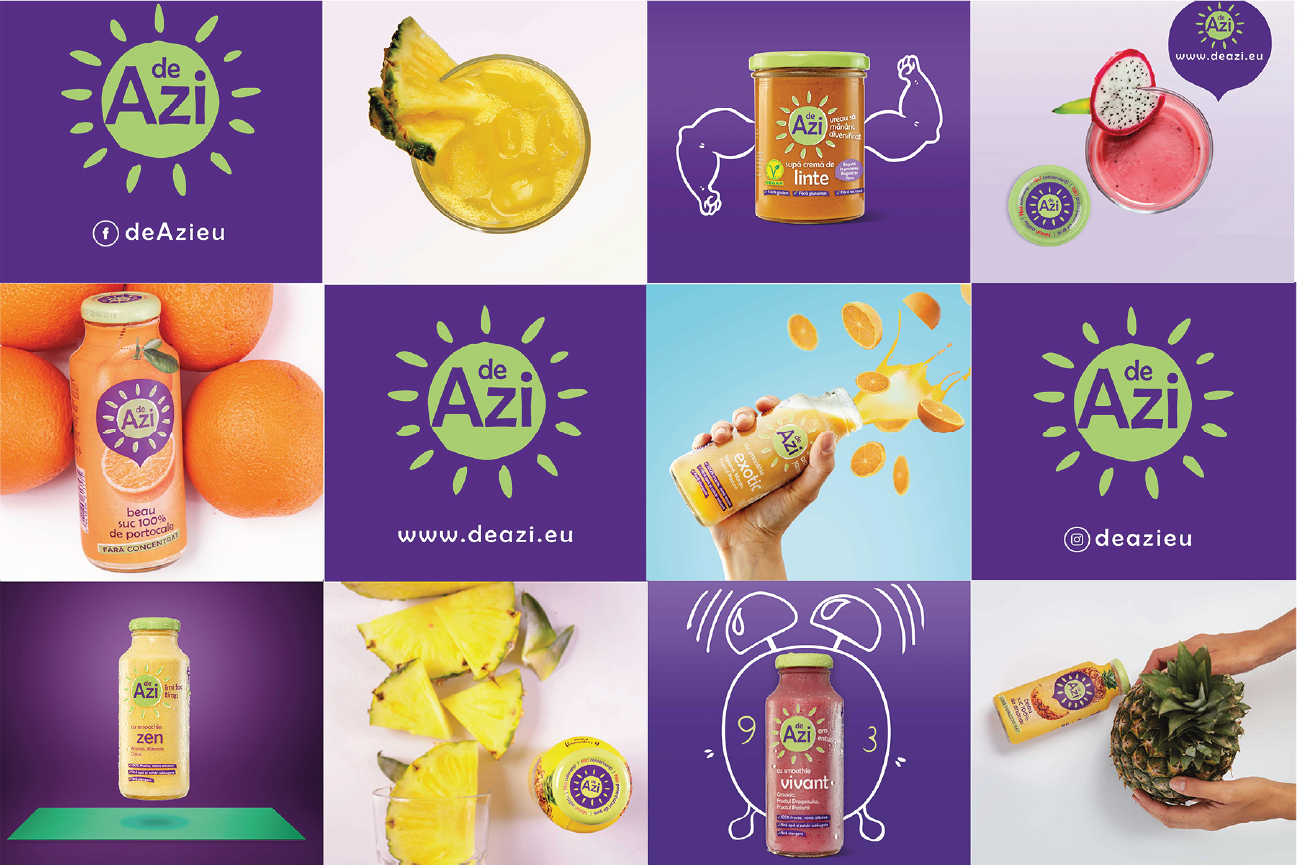 De Azi — gama de sucuri de 250 ml