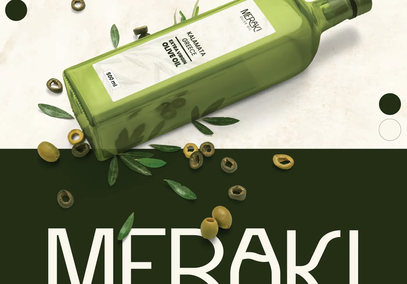 Designul ambalajului Meraki Olive Oil