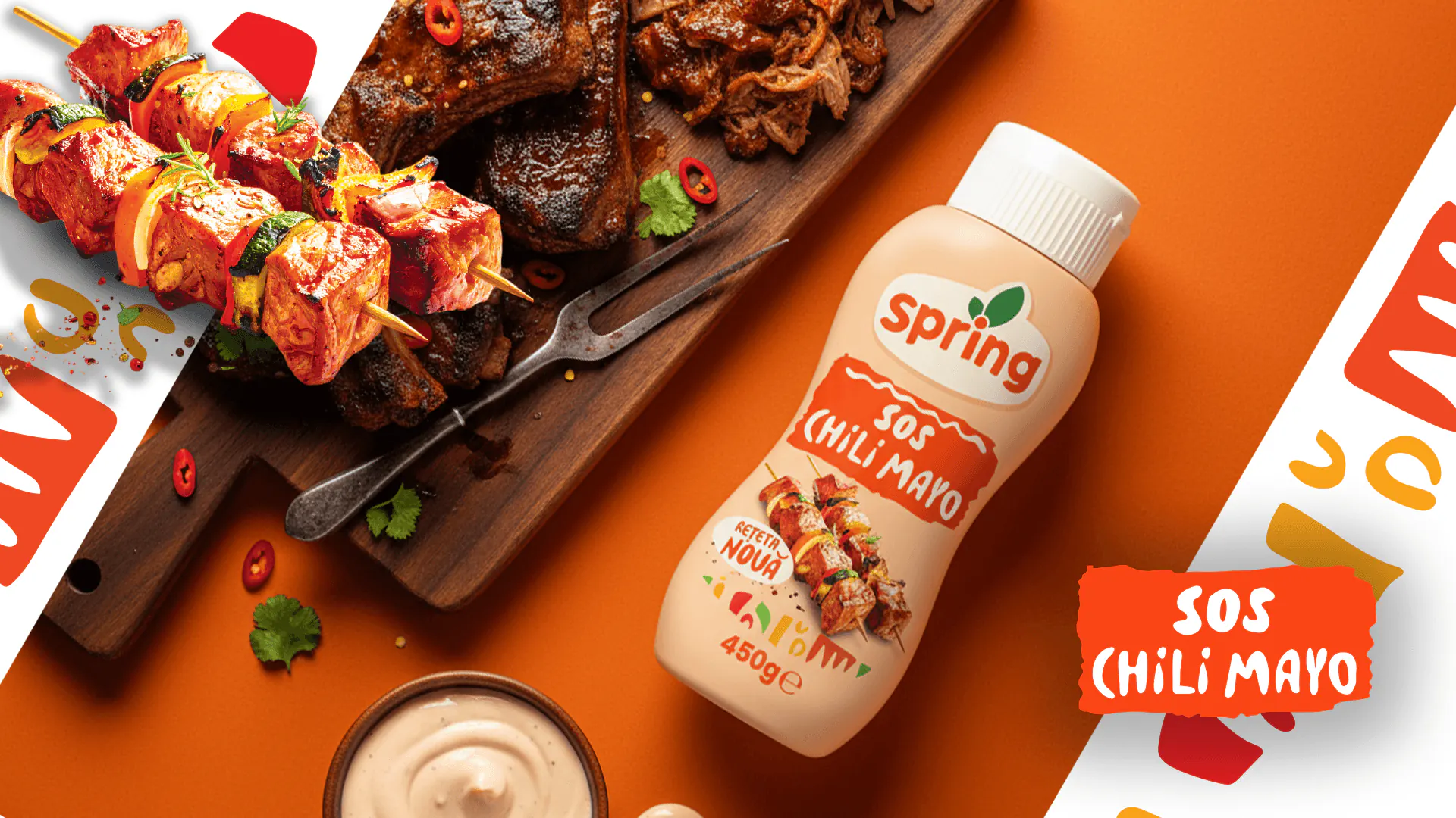 Spring Sauce Chili Mayo packaging design