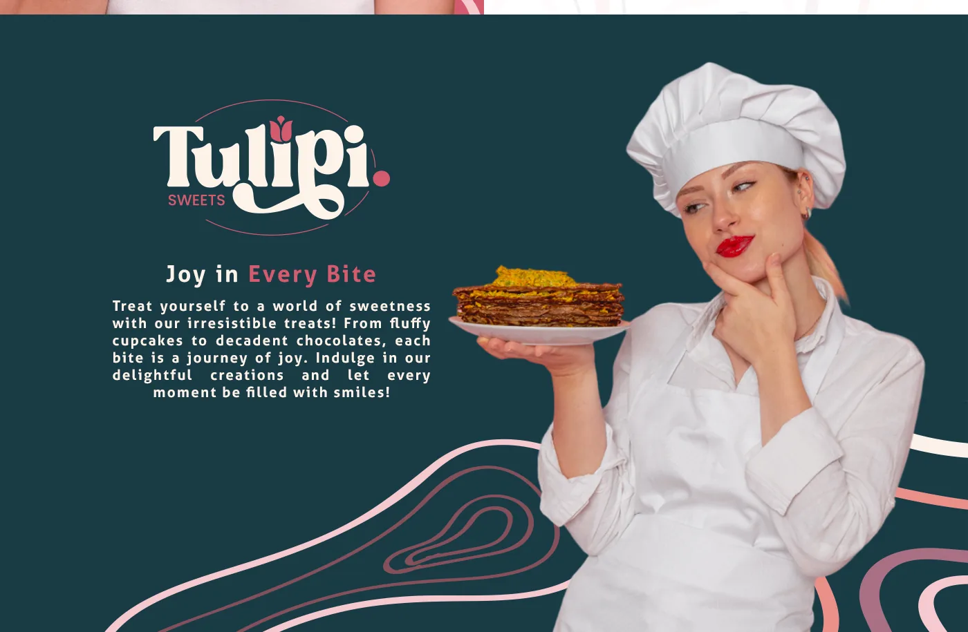 Aplicație vizuală și mesaj Tulipi Sweets